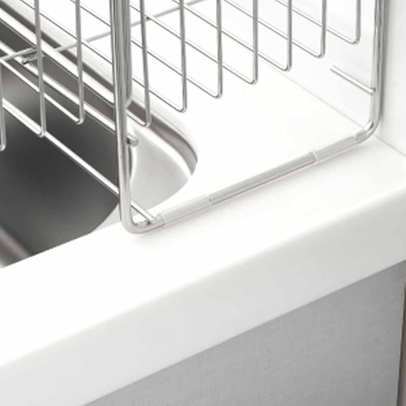  ヨシカワ 水切りラック 水切りかご 2段 幅15×奥行57 cm 5~6人用 日本製 食器 シンクサイド 幅の広がる キッチン 住宅設備