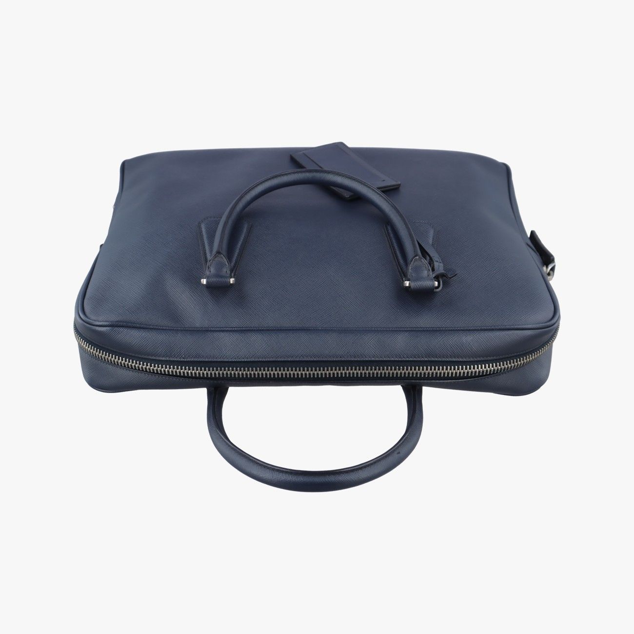 プラダPradaブリーフケース ビジネス ネイビー サフィアーノレザー