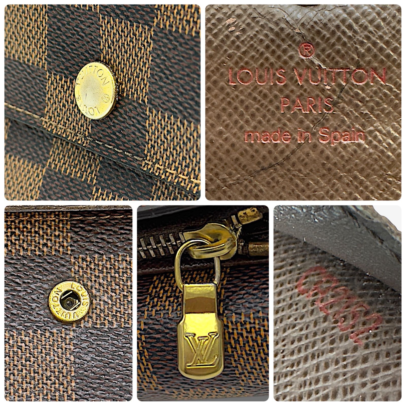 LOUIS VUITTON ルイヴィトン ダミエ ポルトフォイユ アレクサンドラ 三 