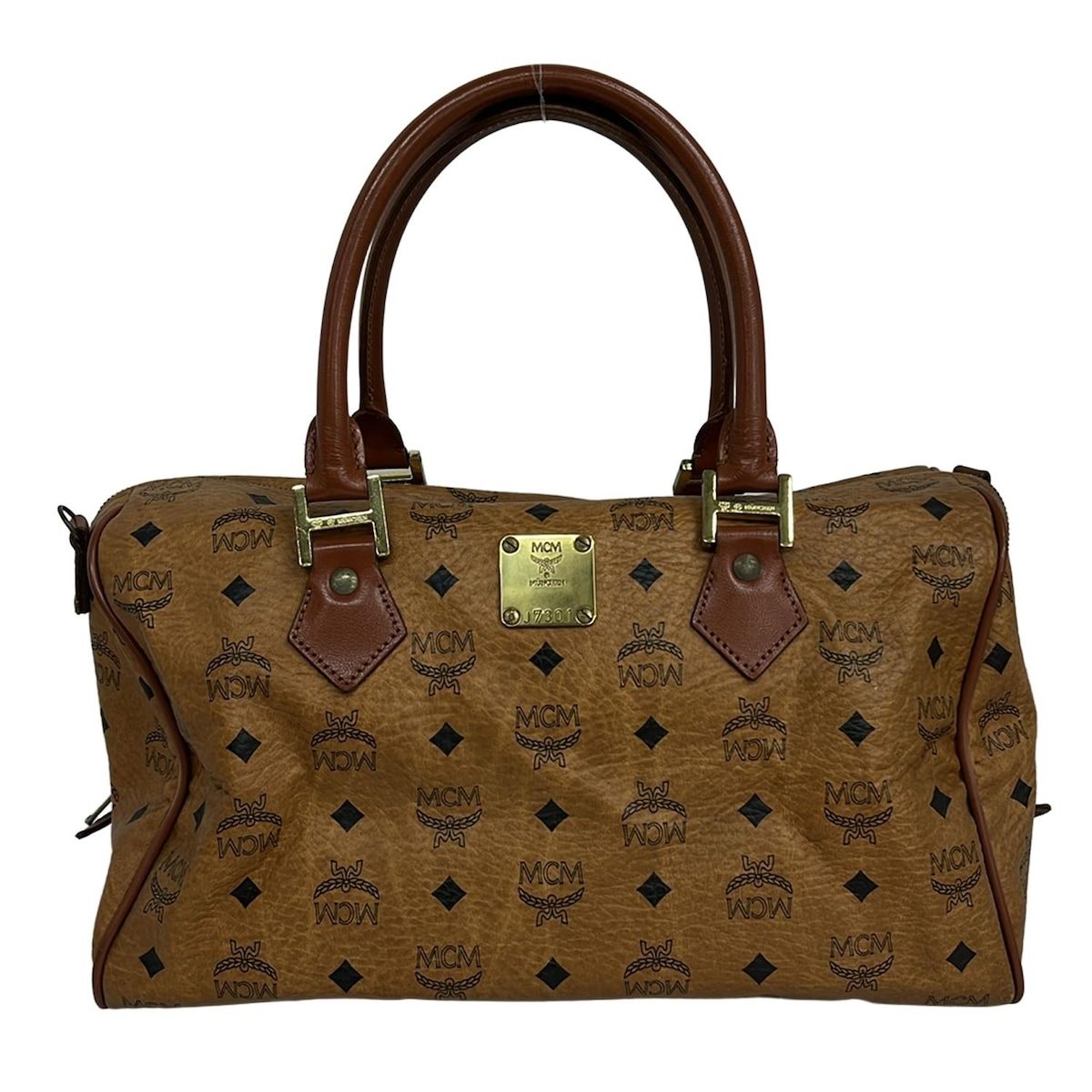 MCM(エムシーエム) ボストンバッグ - ライトブラウン×ブラウン 本体