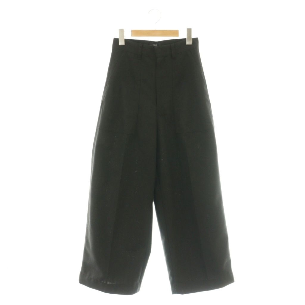 イレーヴ YLEVE 25SS RECYCLE POLYESTER TROUSERS パンツ 0 黒