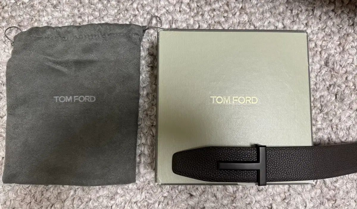 トムフォード ブラック マット ブラウン/ブラック リバーシブル ベルト