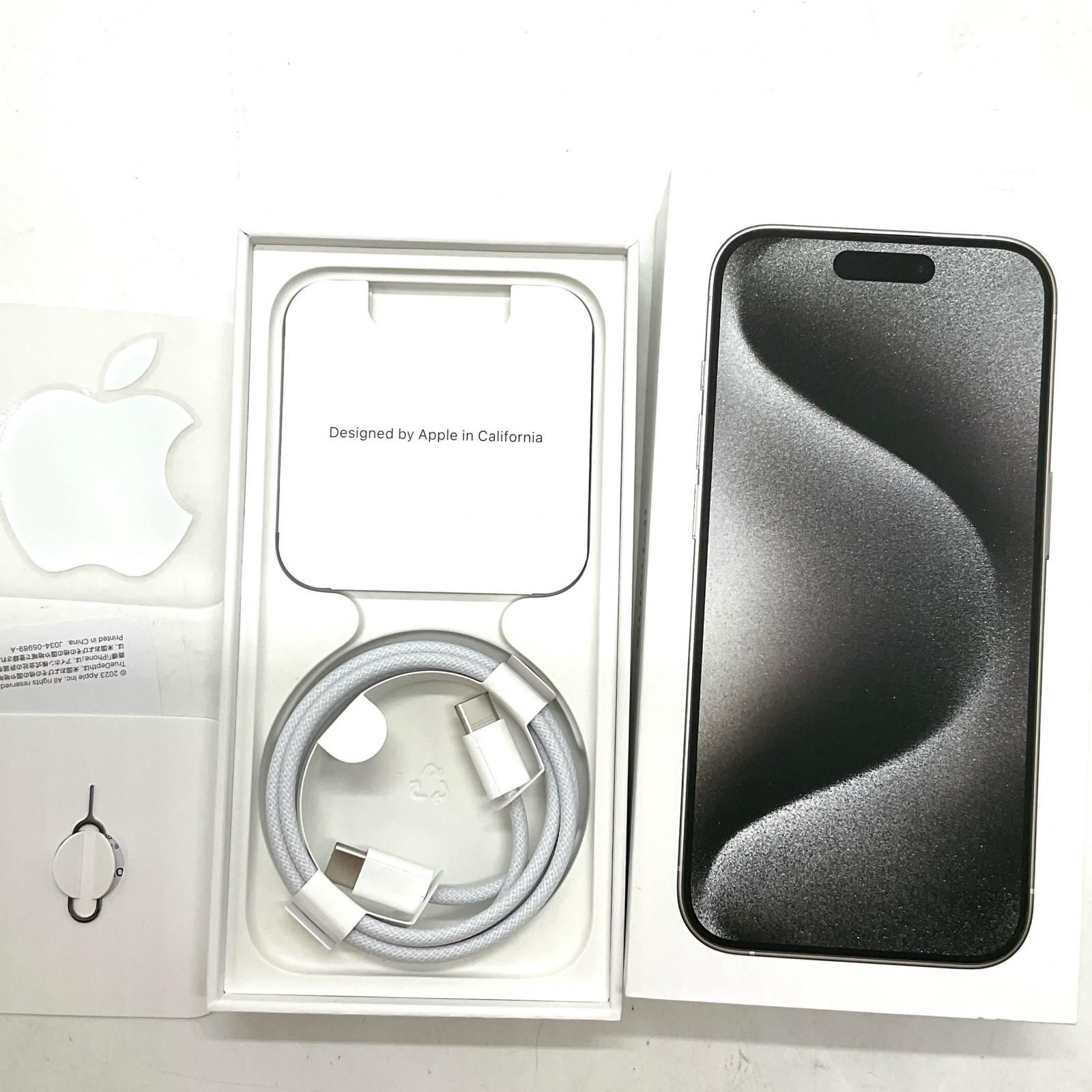 全額返金保証】【最速発送】 iPhone 15 Pro 256GB ホワイトチタニウム