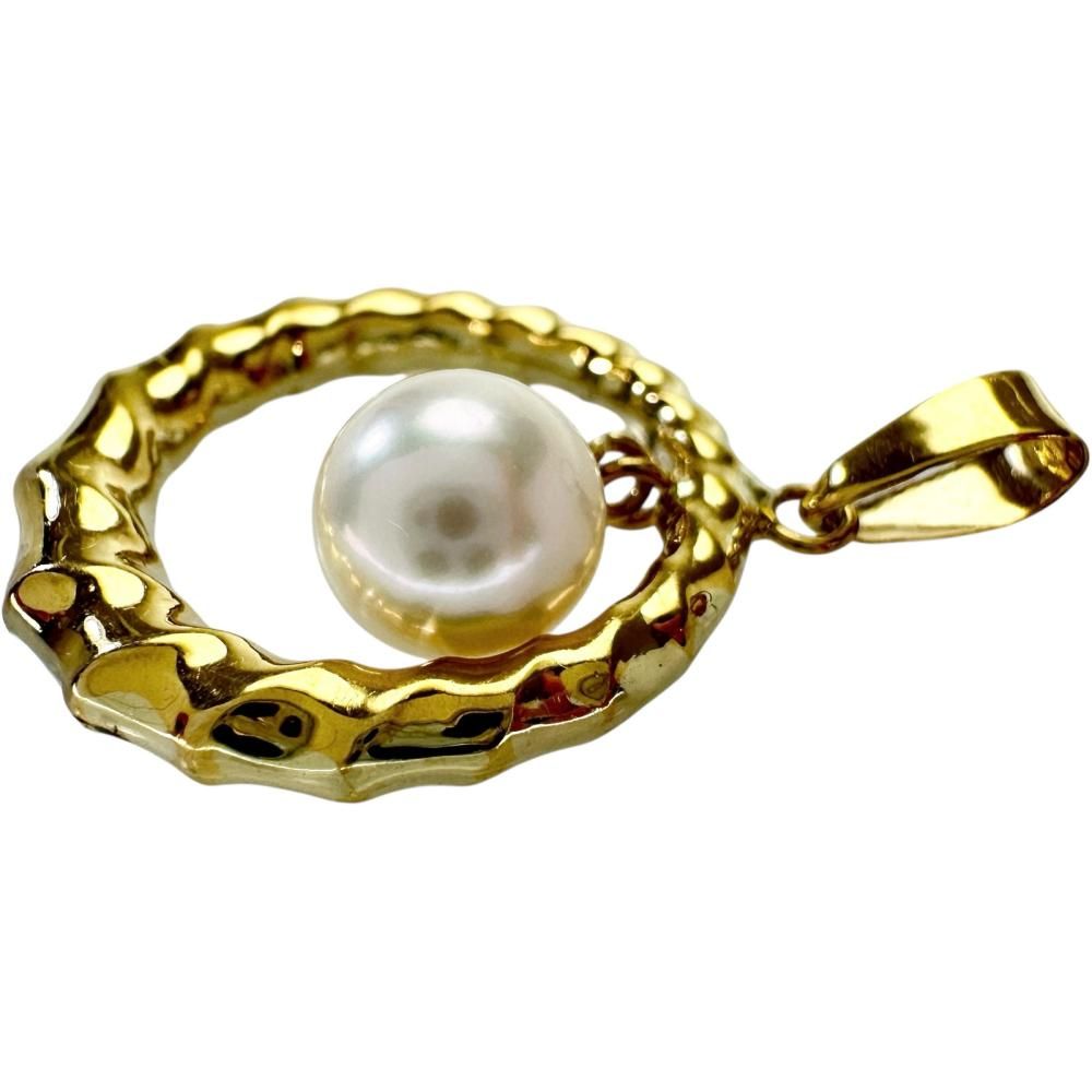 アコヤ真珠6.9mm ペンダントトップ K18ゴールド 18金 2.1g レディース