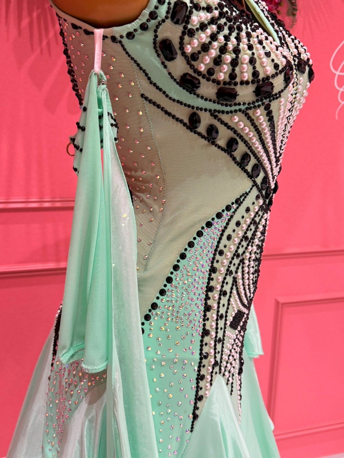 社交ダンス gentil ジャンティ ライトグリーン サイズM スタンダード