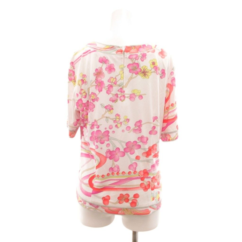 レオナール LEONARD FASHION カンカン カットソー Tシャツ 半袖 総柄