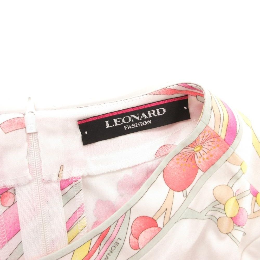 レオナール LEONARD FASHION カンカン カットソー Tシャツ 半袖 総柄