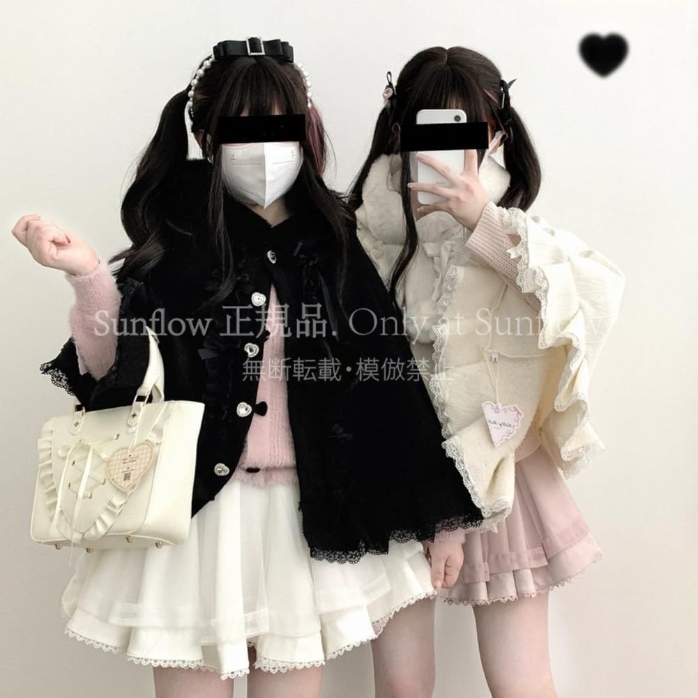 特価】人気商品☆地雷系 ポンチョ レディース かわいい ケープコート