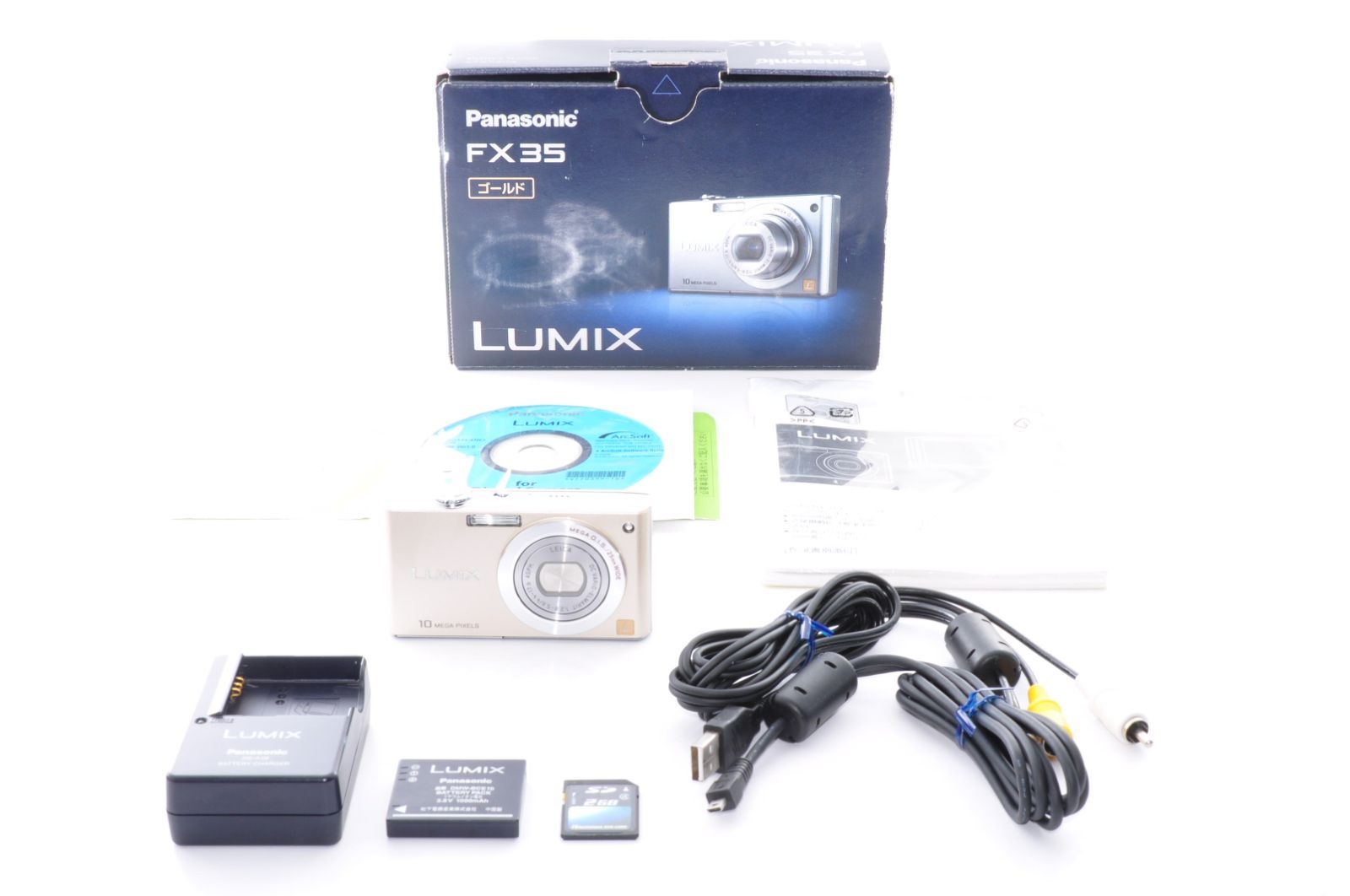 予備バッテリー付き Panasonic LUMIX DMC-FX35 ゴールド 概要 デジタル