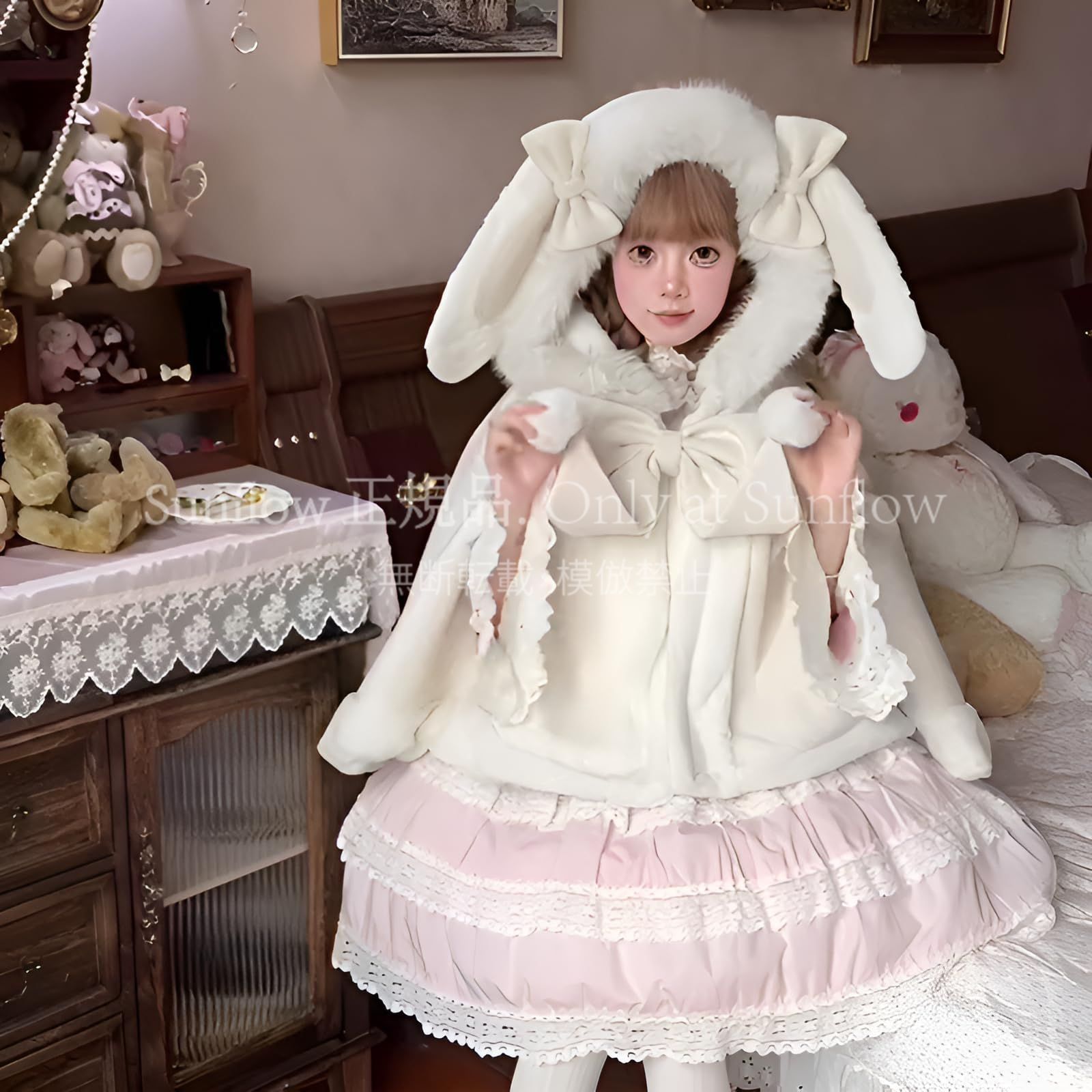 特価】人気商品☆ケープコート レディース 冬 厚手 暖か ロリータ系