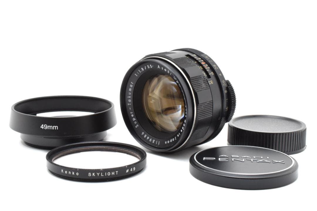 ☆前期型☆ Super Takumar 55mm F1.8 フード付 F0176 ☆前期型☆ Super Takumar 55mm F1.8 フード付 F0176 ☆前期型☆ Super