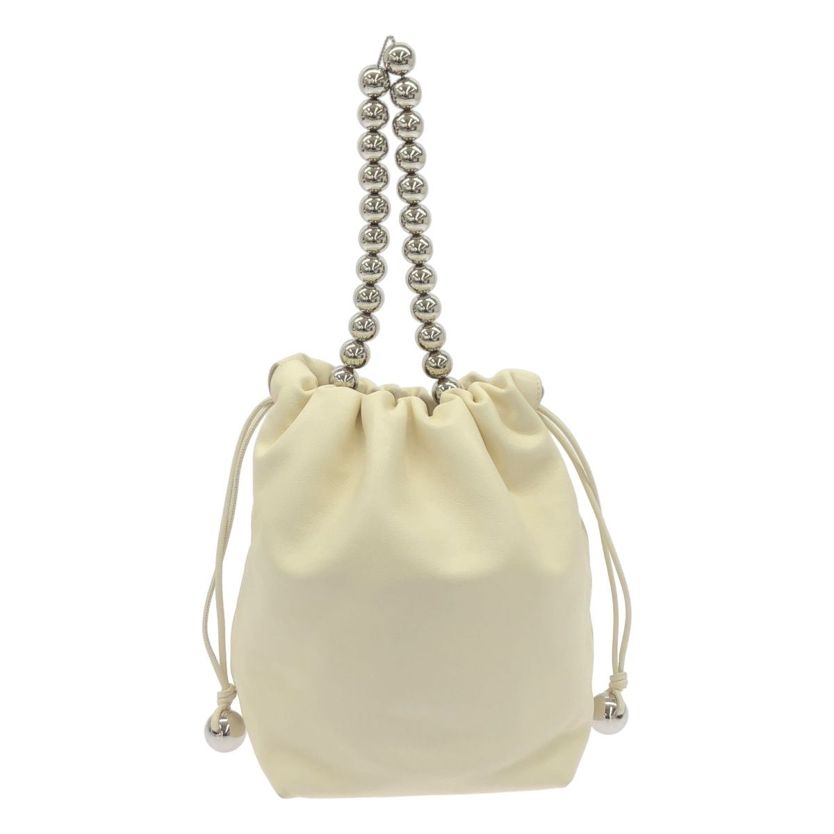 JIL SANDER ジルサンダー ボールチェーンレザーバッグ アイボリー 