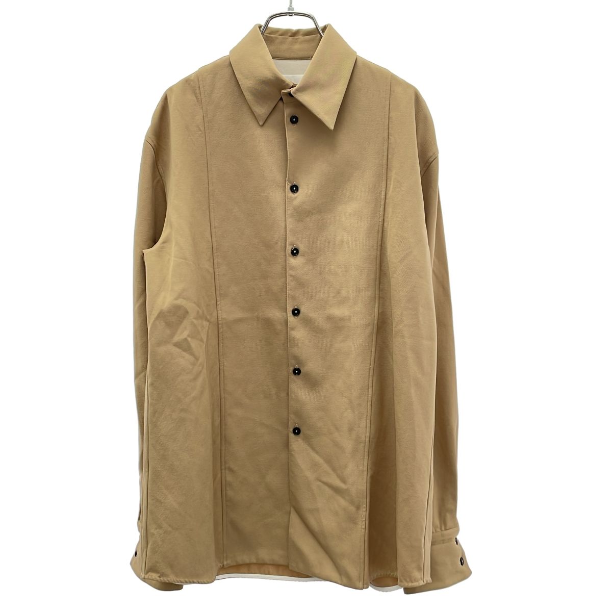 JIL SANDER ベージュ 長袖シャツ JIL SANDER ジルサンダー 20SS ウールロングシャツ JSCQ600405