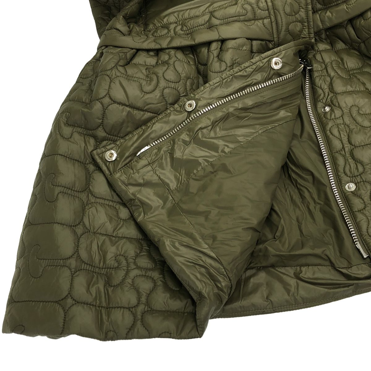 GANNI ガニー Shiny Quilt Midi Jacket w. Flare コーデュロイカラー