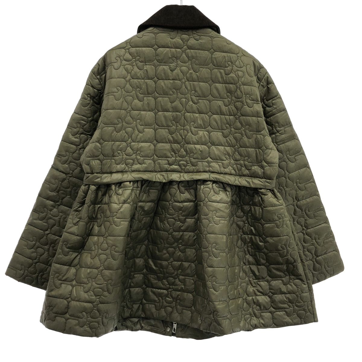 GANNI ガニー Shiny Quilt Midi Jacket w. Flare コーデュロイカラー 