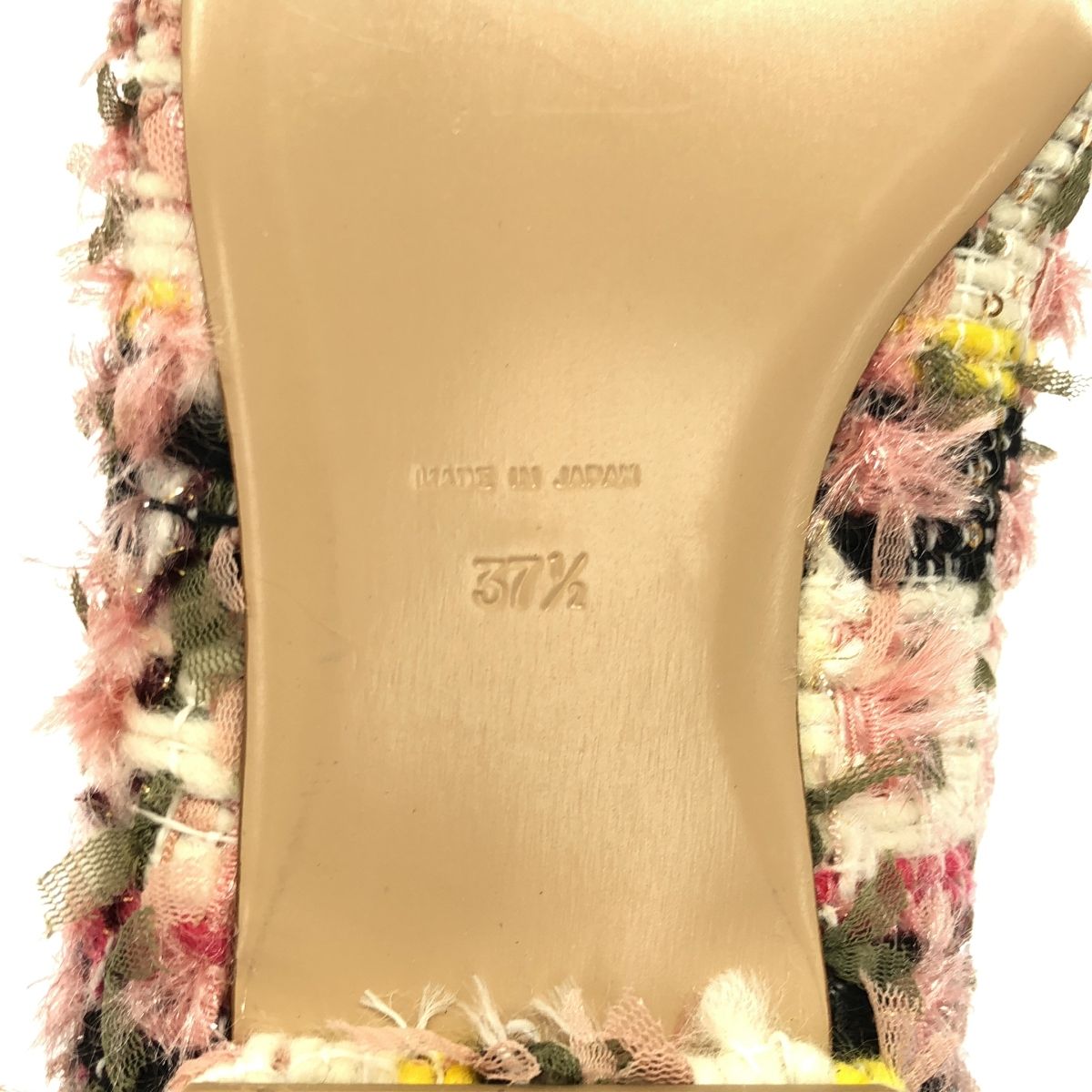 Pippichic ピッピシック Tweed ANNA V JEWERLY Flats ビジューツイード