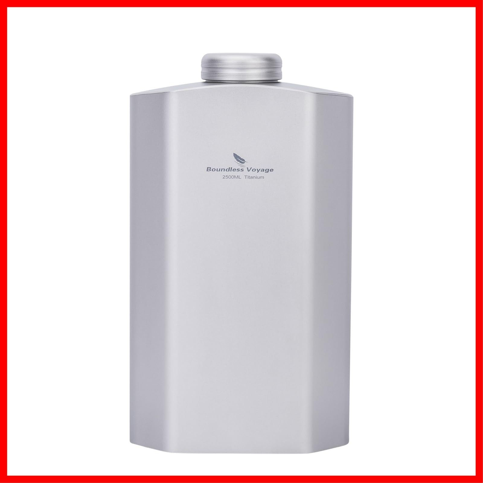 Boundless Voyage チタン水筒 ボトル ミリタリーキャンティーンボトル 大容量 2500 ml 焚き火 軽量 丈夫 錆びない 抗菌水筒 広口 登山 自転車 スポーツ アウトドア キャンプ カバー付き Ti 3004 D