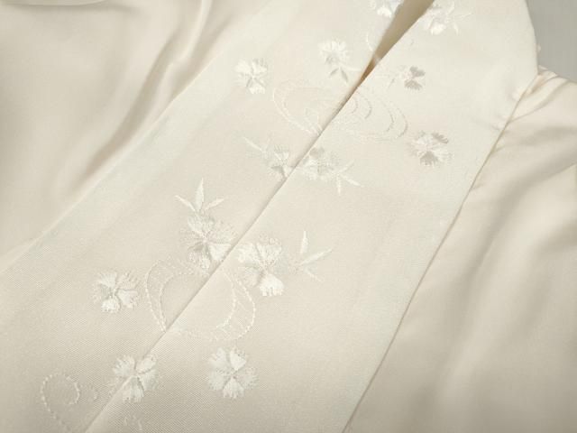 平和屋着物●長襦袢　袷　色紙草花文　暈し染め　半衿刺繍　正絹　逸品　CABD0033ut 平和屋着物○長襦袢 袷 色紙草花文 暈し染め 半衿刺繍 正絹 逸品