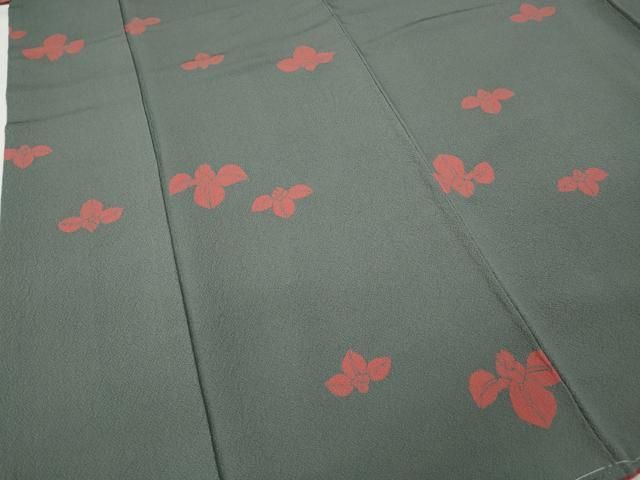 ♦︎きもの結♦︎ 辻村寿三郎　ジュサブロー　小紋　枝花文　正絹　未使用品♦︎sa174 ♦︎きもの結♦︎ 辻村寿三郎 ジュサブロー 小紋 枝花文 正絹 未使用品