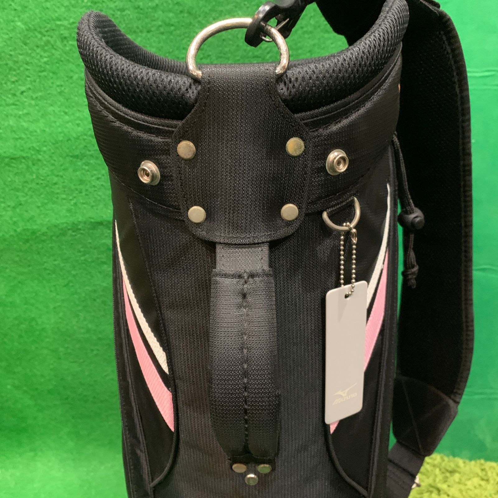 ミズノ キャディバッグ 黒×ピンク - メルカリ