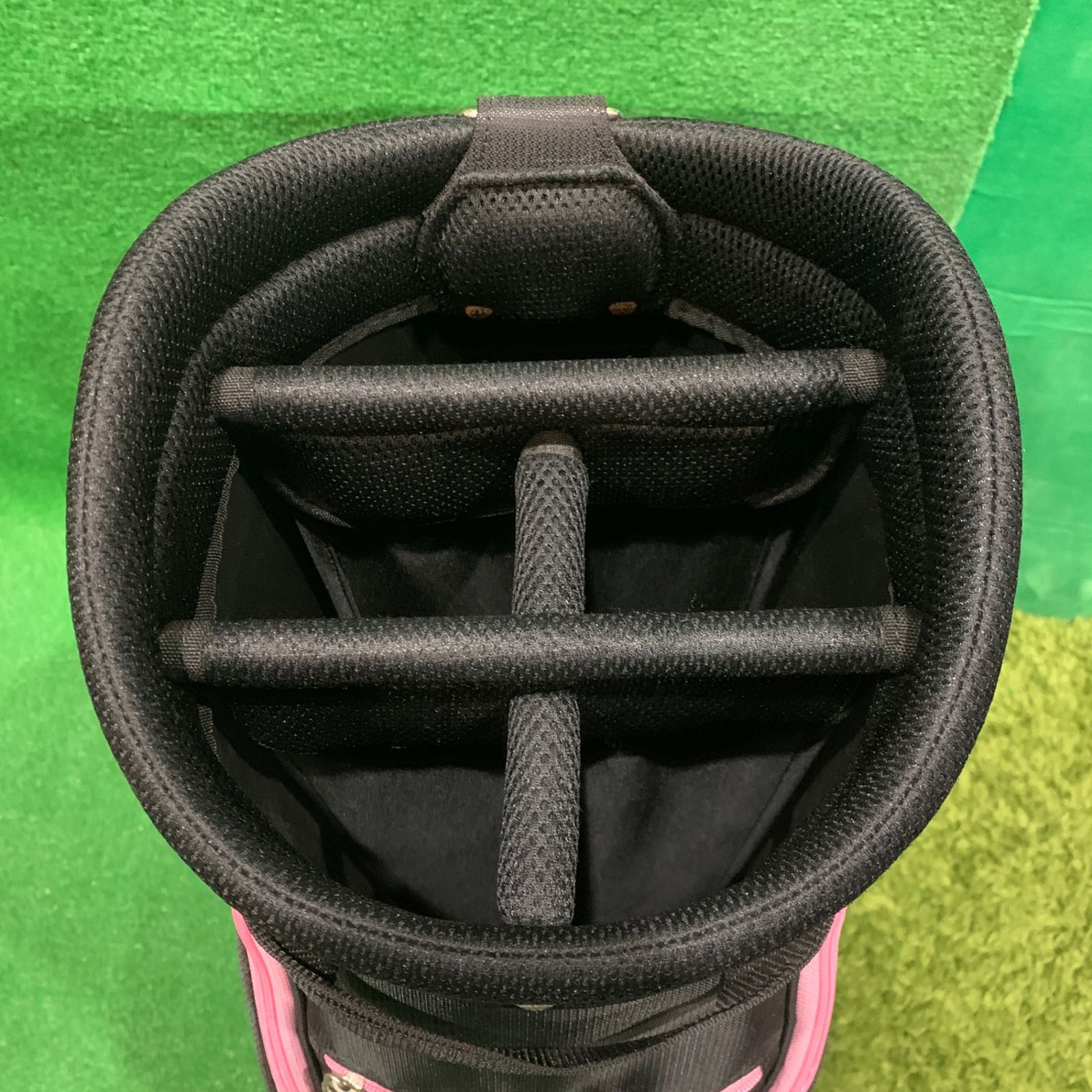 ミズノ キャディバッグ 黒×ピンク - メルカリ