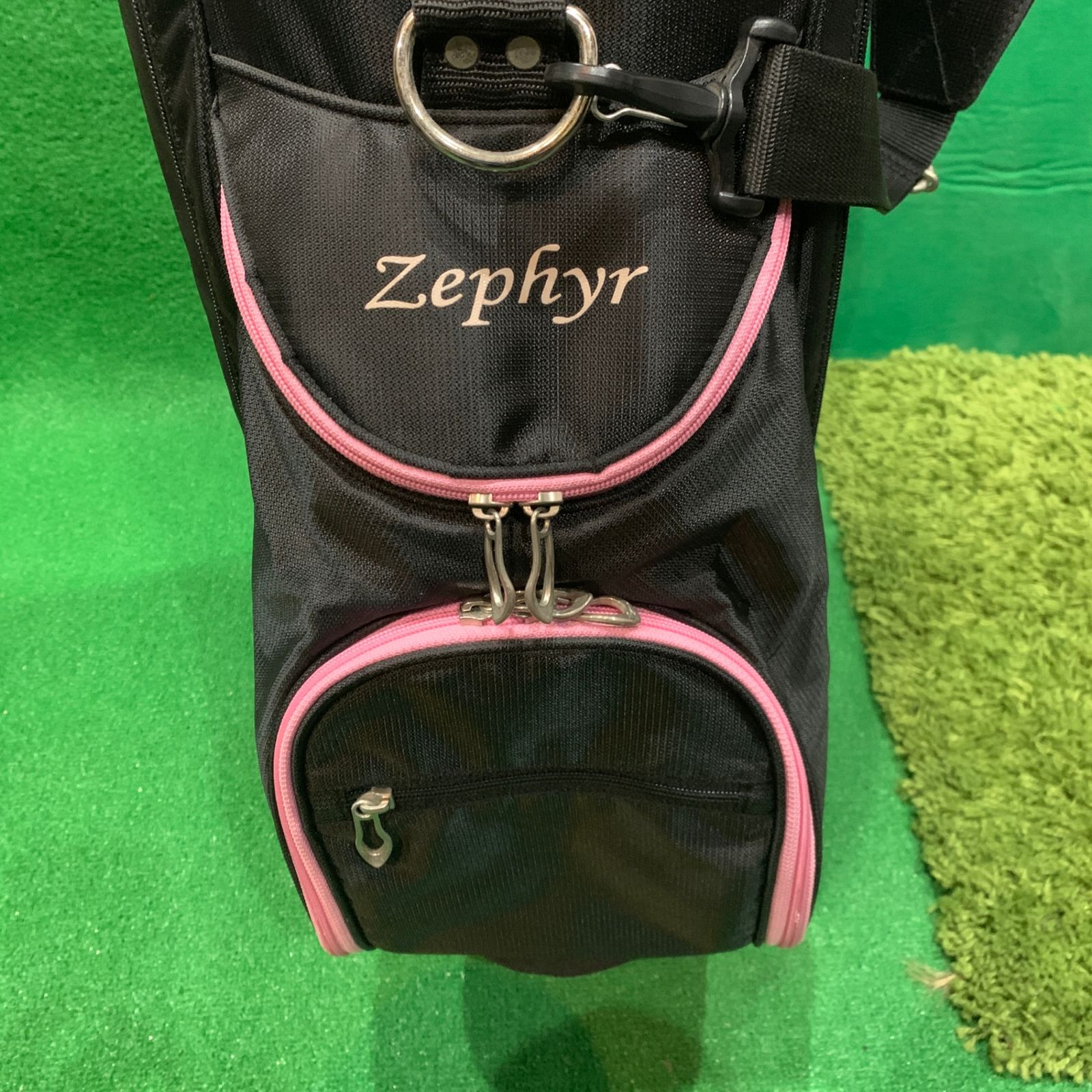 ミズノ キャディバッグ 黒×ピンク - メルカリ