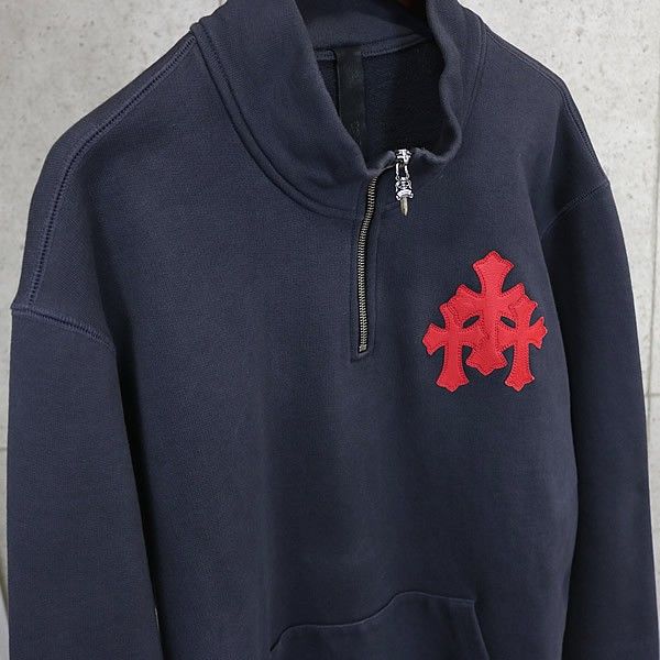 クロムハーツ、chromehearts、スウェット、ハーフジップ、クロスパッチ
