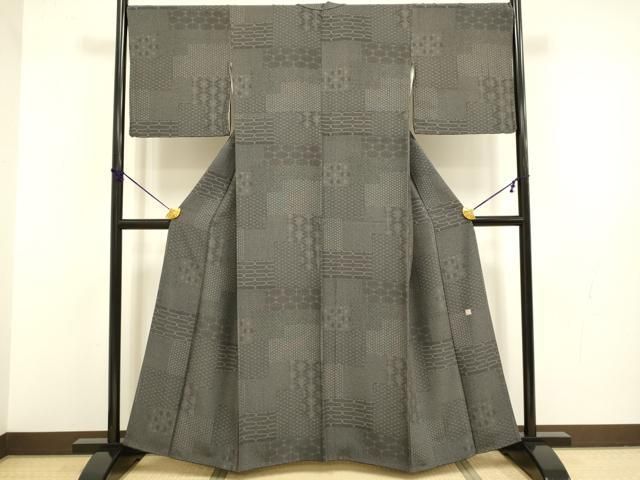 平和屋着物○江戸小紋 作家物 色紙小紋柄 正絹 逸品 DABB9663du 【公式