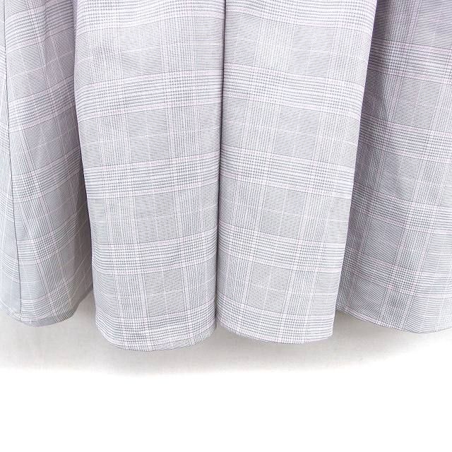 エブリングレーミニ丈ワンピース エブリン evelyn グレンチェック フレア ワンピース ミニ ギャザー