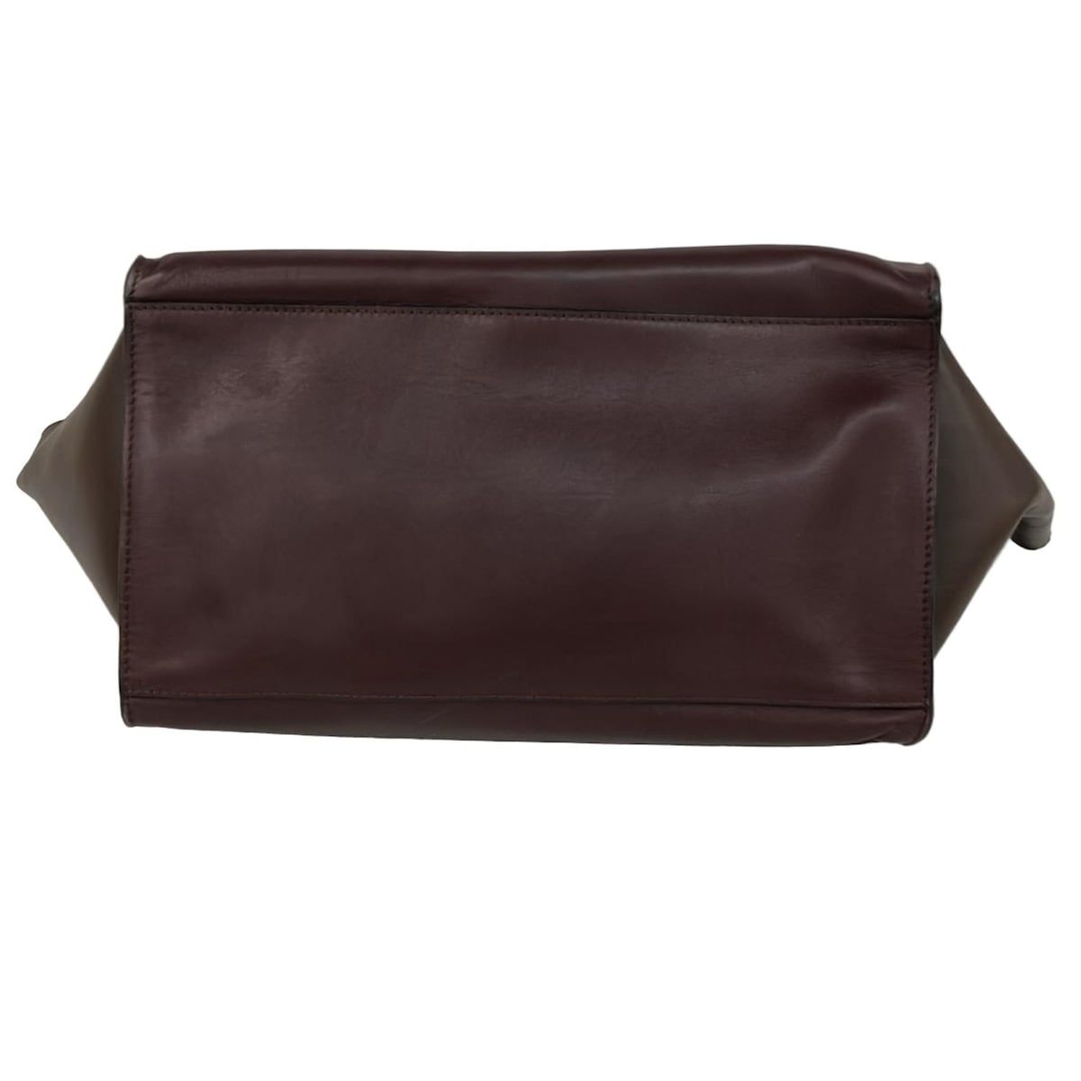 CELINE(セリーヌ) ハンドバッグ トラペーズミディアム 黒×ボルドー  