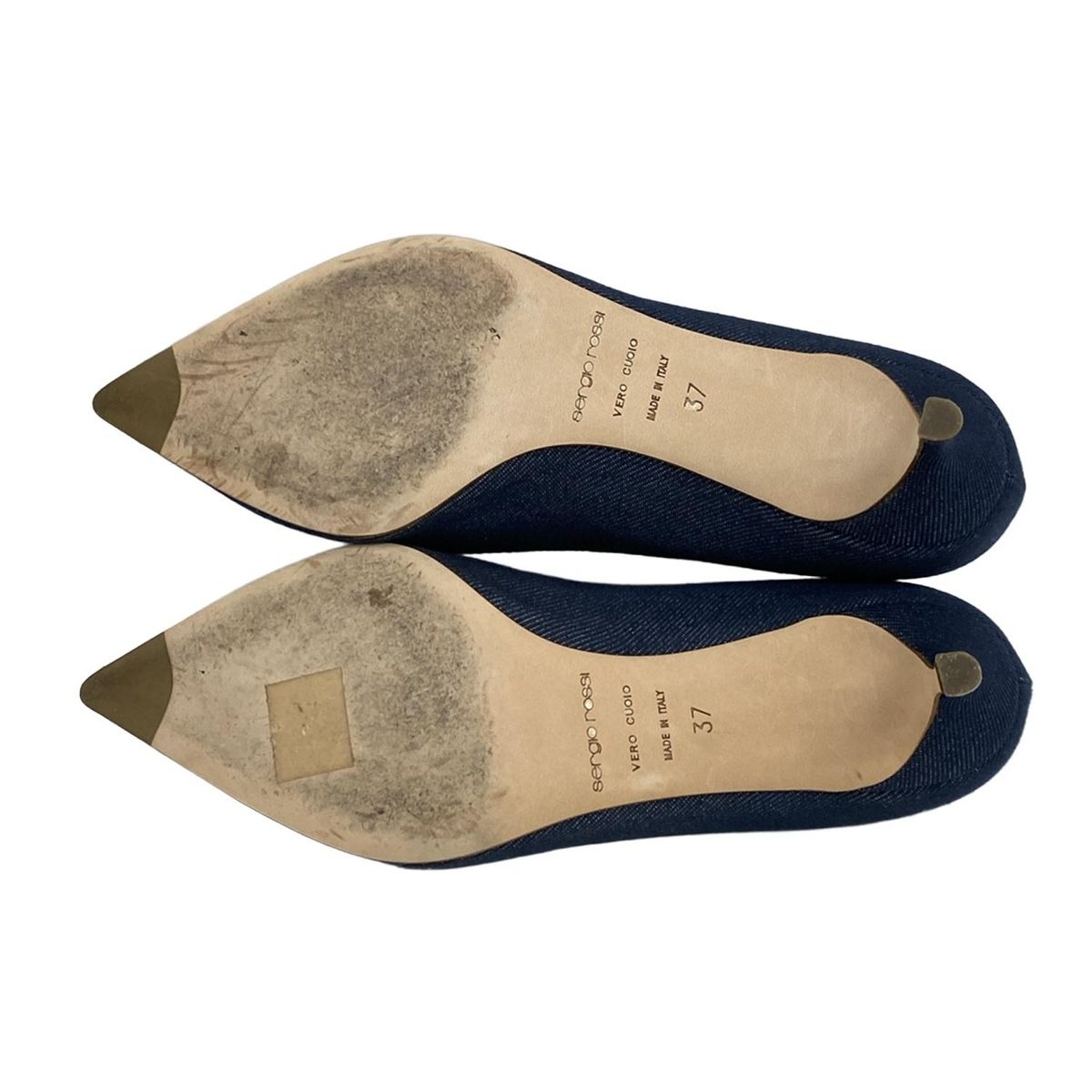 sergio rossi セルジオロッシ　パンプス　靴　37 レディース sergio rossi(セルジオロッシ) パンプス 37 レディース - ネイビー