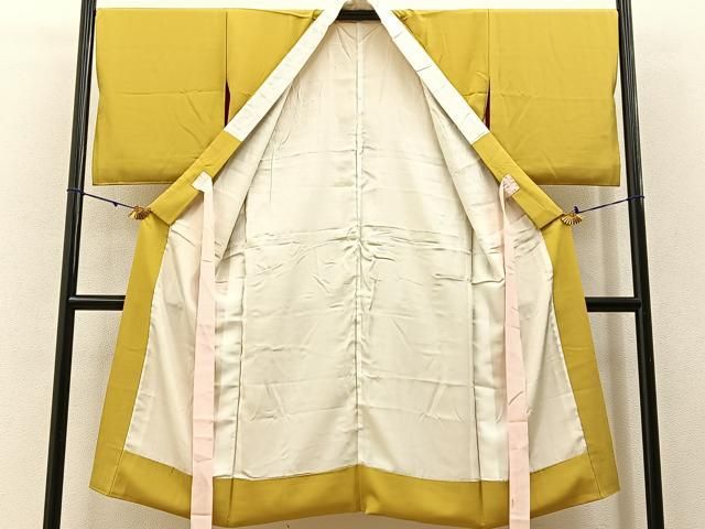 平和屋着物●長襦袢　袷　黄金色　正絹　逸品　BAAW5510hj 平和屋着物○長襦袢 袷 黄金色 正絹 逸品 BAAW5510hj 【公式通販】