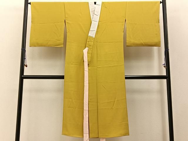 平和屋着物●長襦袢　袷　黄金色　正絹　逸品　BAAW5510hj 平和屋着物○長襦袢 袷 黄金色 正絹 逸品 BAAW5510hj 【公式通販】