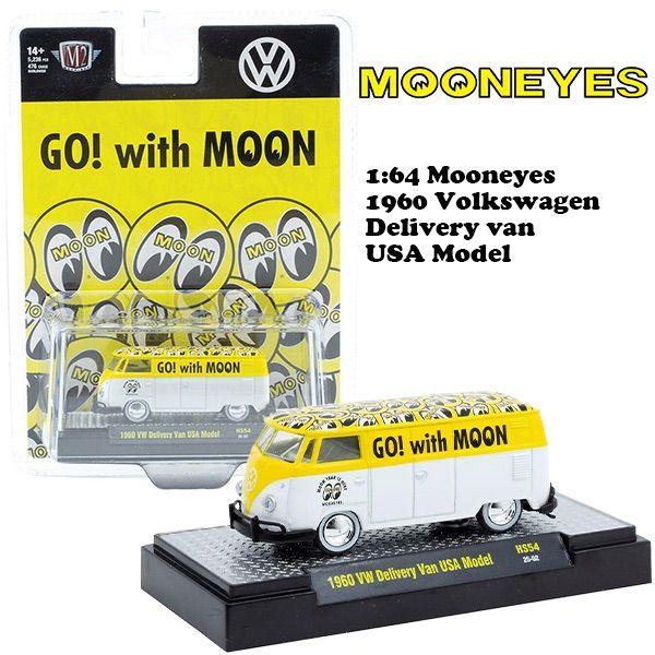 1960フォルクスワーゲンデリバリーバンUSA Mモデルムーンアイズチェイスカー M2 MACHINES 1:64 MOONEYES 1960 Volkswagen Delivery van USA Model
