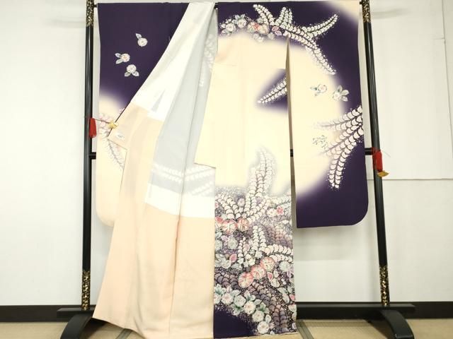 平和屋着物○越後十日町の一流染匠 桐屋・翠山工房 振袖 辻が花 暈し