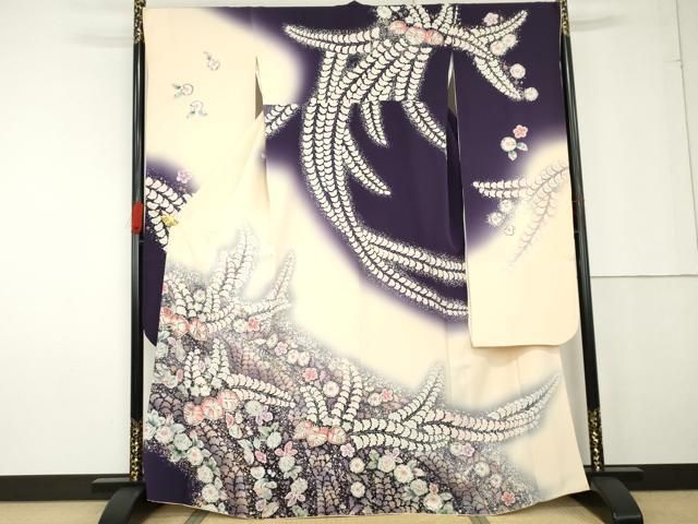 平和屋着物○越後十日町の一流染匠 桐屋・翠山工房 振袖 辻が花 暈し