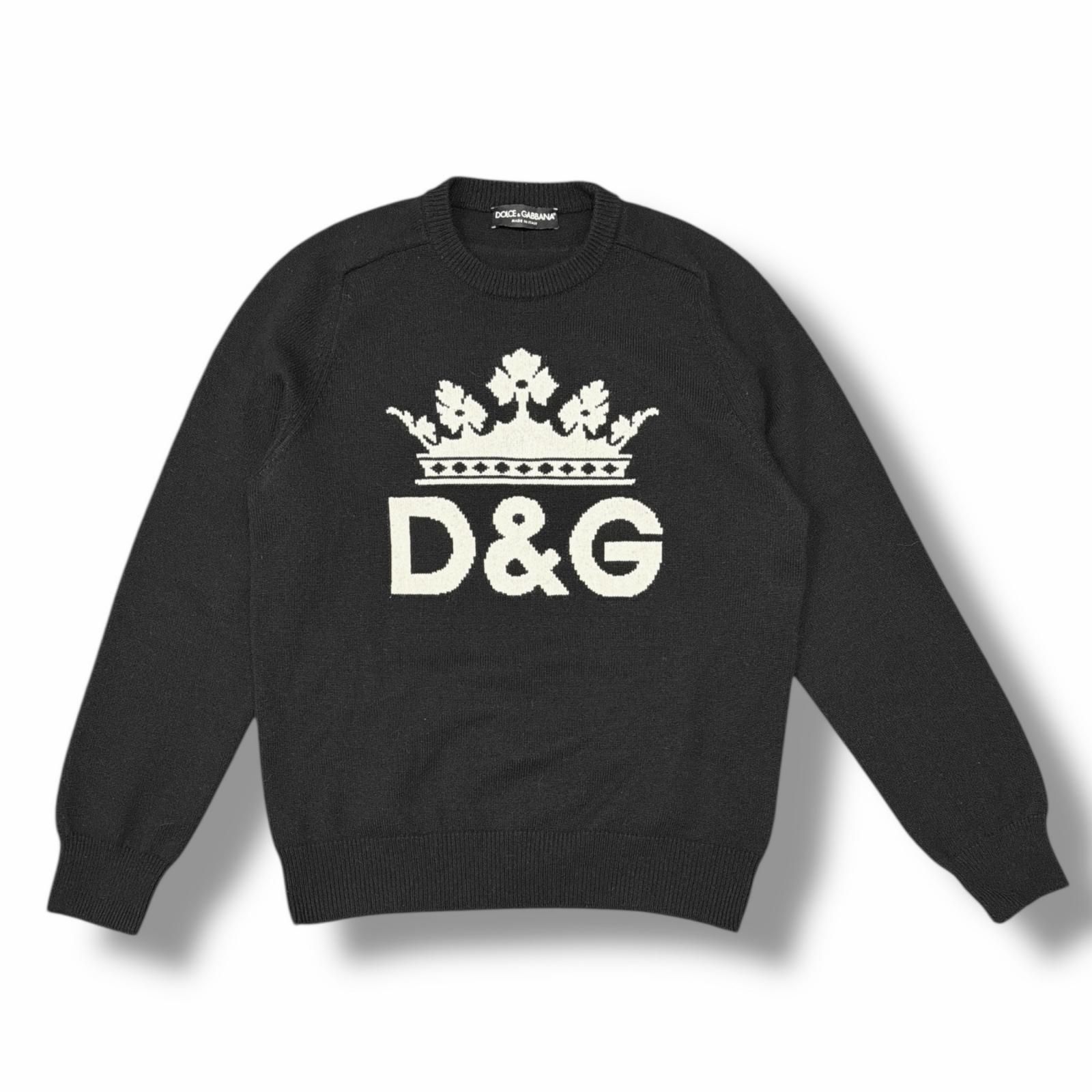 国内正規 DOLCE&GABBANA Crown logo cashmere knit クラウンロゴ