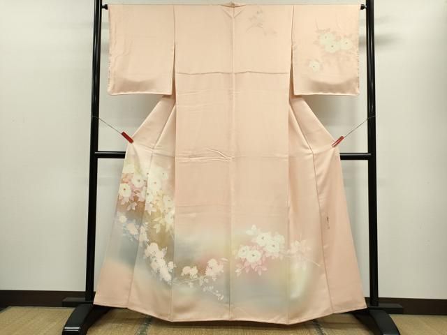 平和屋着物▽京友禅の第一人者 松井青々 訪問着 枝花文 暈し染め 金彩