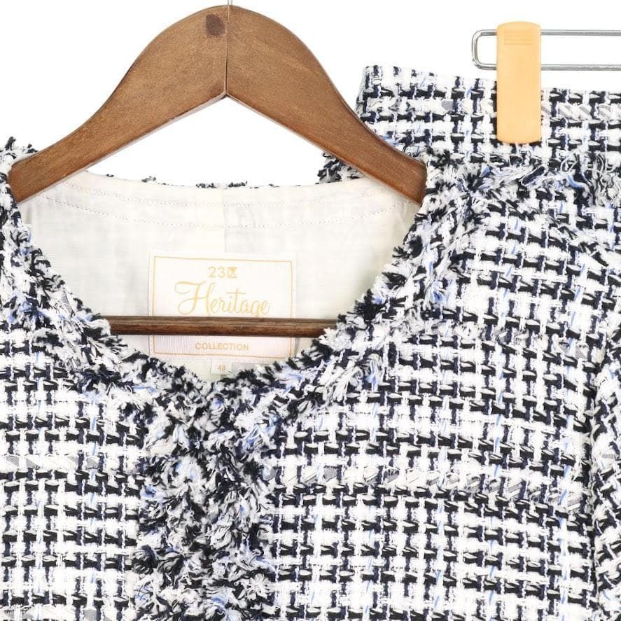 美品】23区 ヘリテージコレクション ツイード セットアップ 48