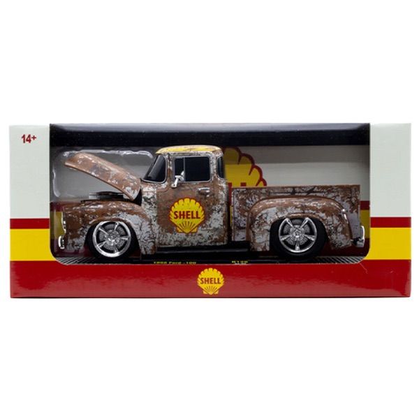 M 2 1 24 SHELL 1956 Ford F-100 Weathered|Rusted シェル ミニカー