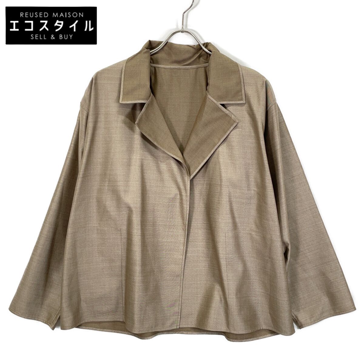 JURGEN LEHL ヨーガンレール ﾌﾞﾗｳﾝ ｼﾙｸ×ｳｰﾙ ｼｬﾂｼﾞｬｹｯﾄ - メルカリ