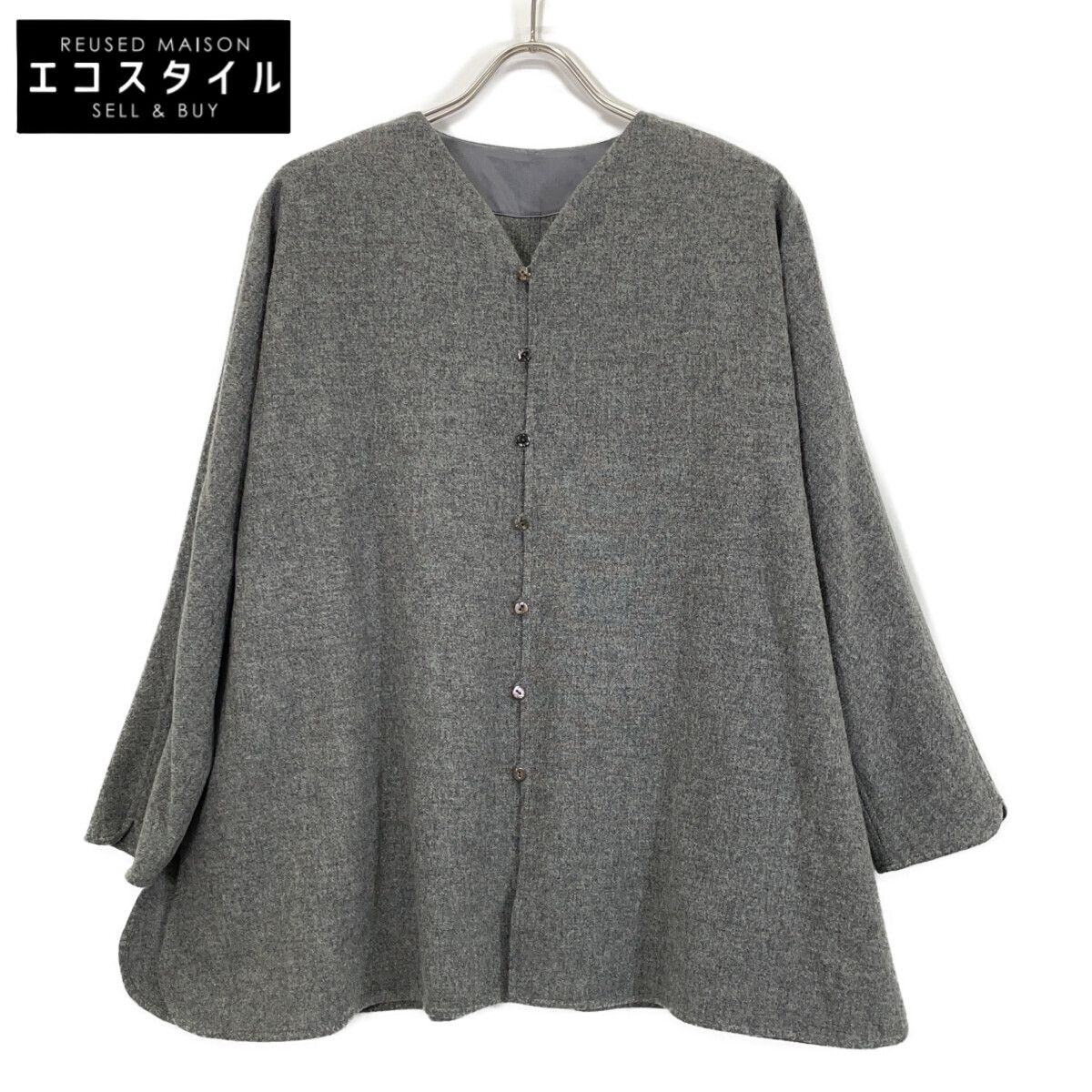 美品▲ Jurgen Lehl ヨーガンレール//ウールコート▲ゆったり グレー ヨーガンレール JURGEN LEHL ウールリネンツイルロングコート - メルカリ