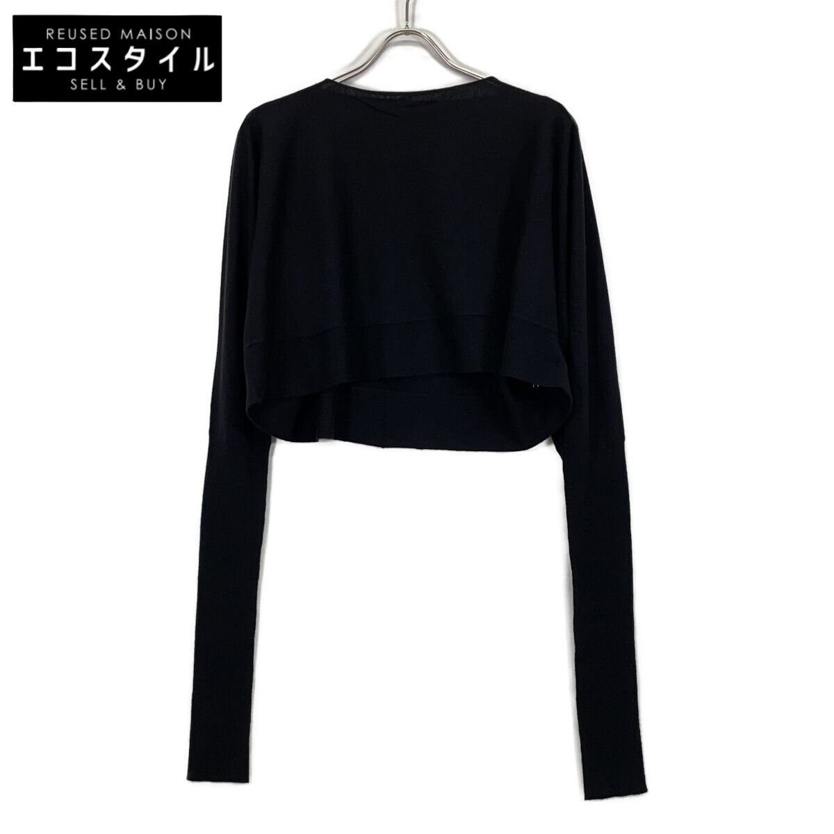 ヨーガンレール　トップス JURGEN LEHL ヨーガンレール ﾌﾞﾗｯｸ ｶｼﾐﾔ ｸﾛｯﾌﾟﾄﾞ丈 長袖ﾄｯﾌﾟｽ - メルカリ