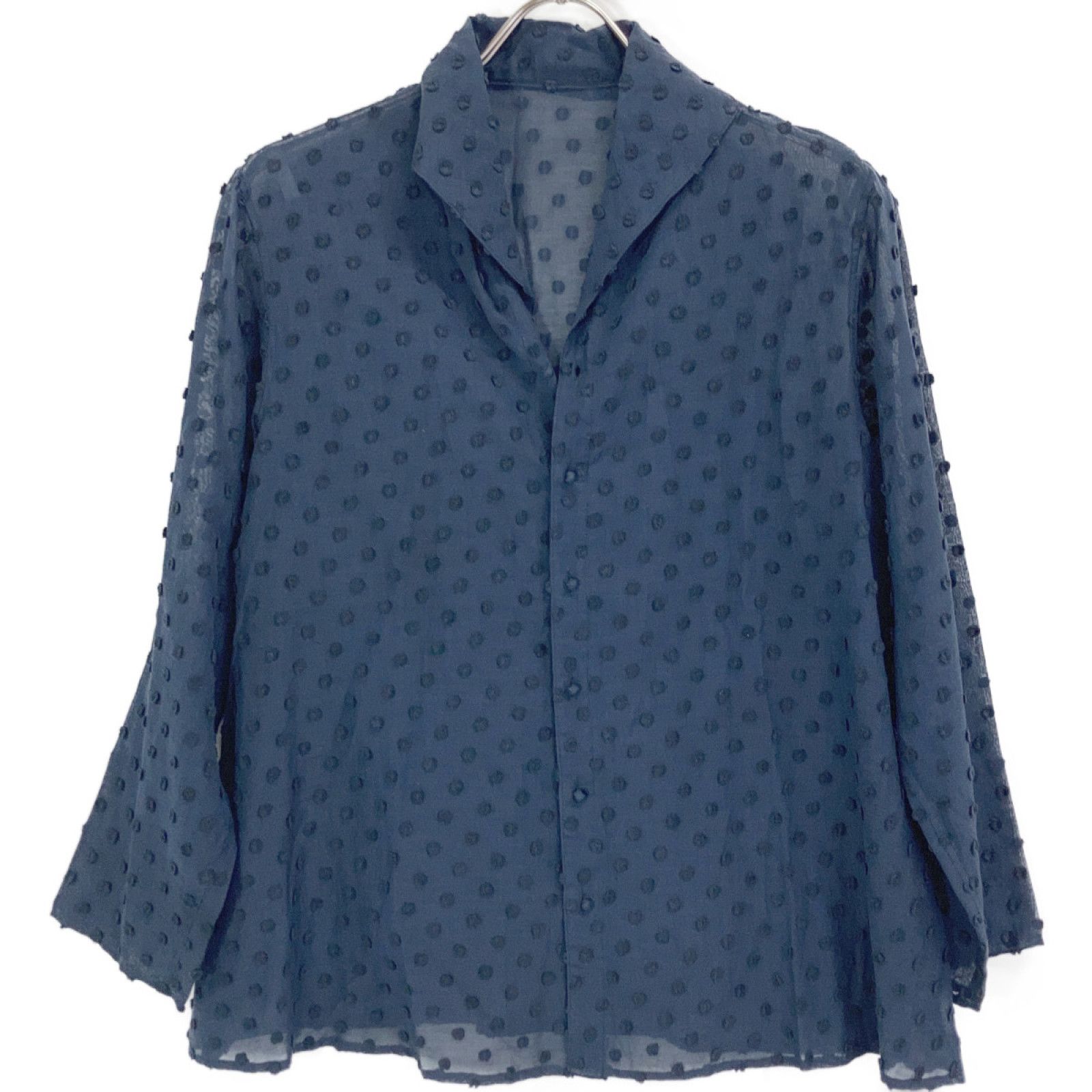 JURGEN LEHL ヨーガンレール ﾈｲﾋﾞｰ ｼﾙｸ×ｺｯﾄﾝ ｶﾗｰｼｬﾂ - メルカリ