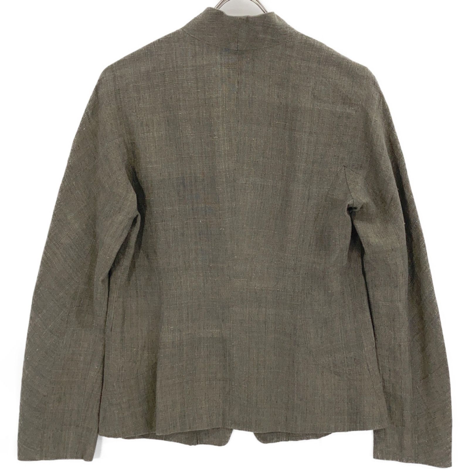 JURGEN LEHL ヨーガンレール ｸﾞﾚｰ ﾘﾈﾝ×ｺｯﾄﾝ 変形襟 ｼﾞｬｹｯﾄ - メルカリ