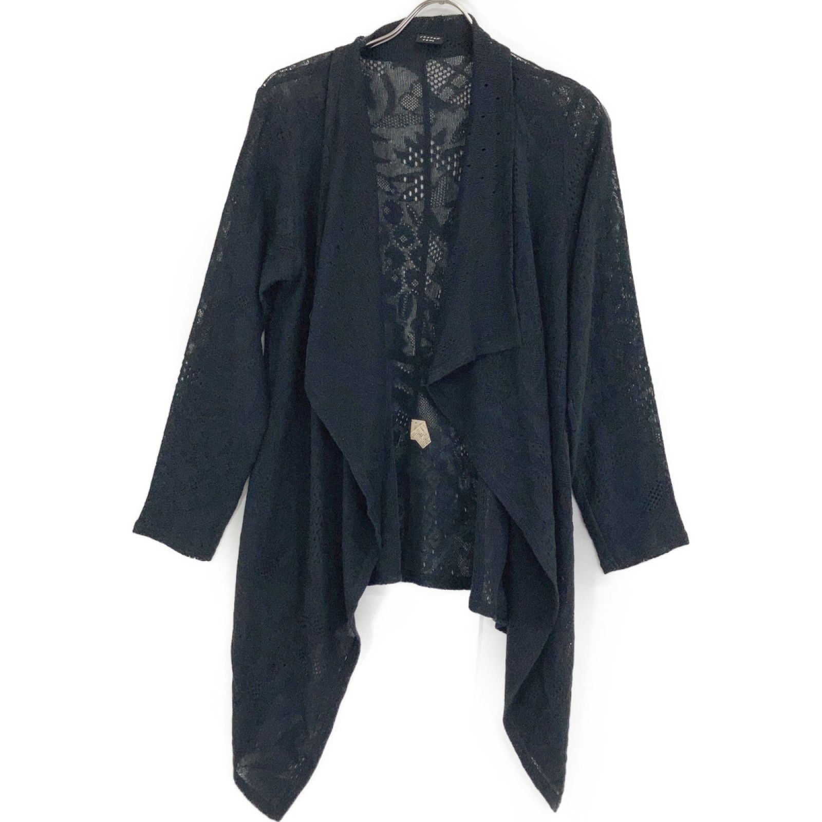 【未使用タグ付】 JURGEN LEHL ヨーガンレール ロングカーデ 羽織り JURGEN LEHL ヨーガンレール ﾌﾞﾗｯｸ ﾘﾈﾝ×ｺｯﾄﾝ ﾚｰｽ ﾛﾝｸﾞｶｰﾃﾞｨｶﾞﾝ - メルカリ