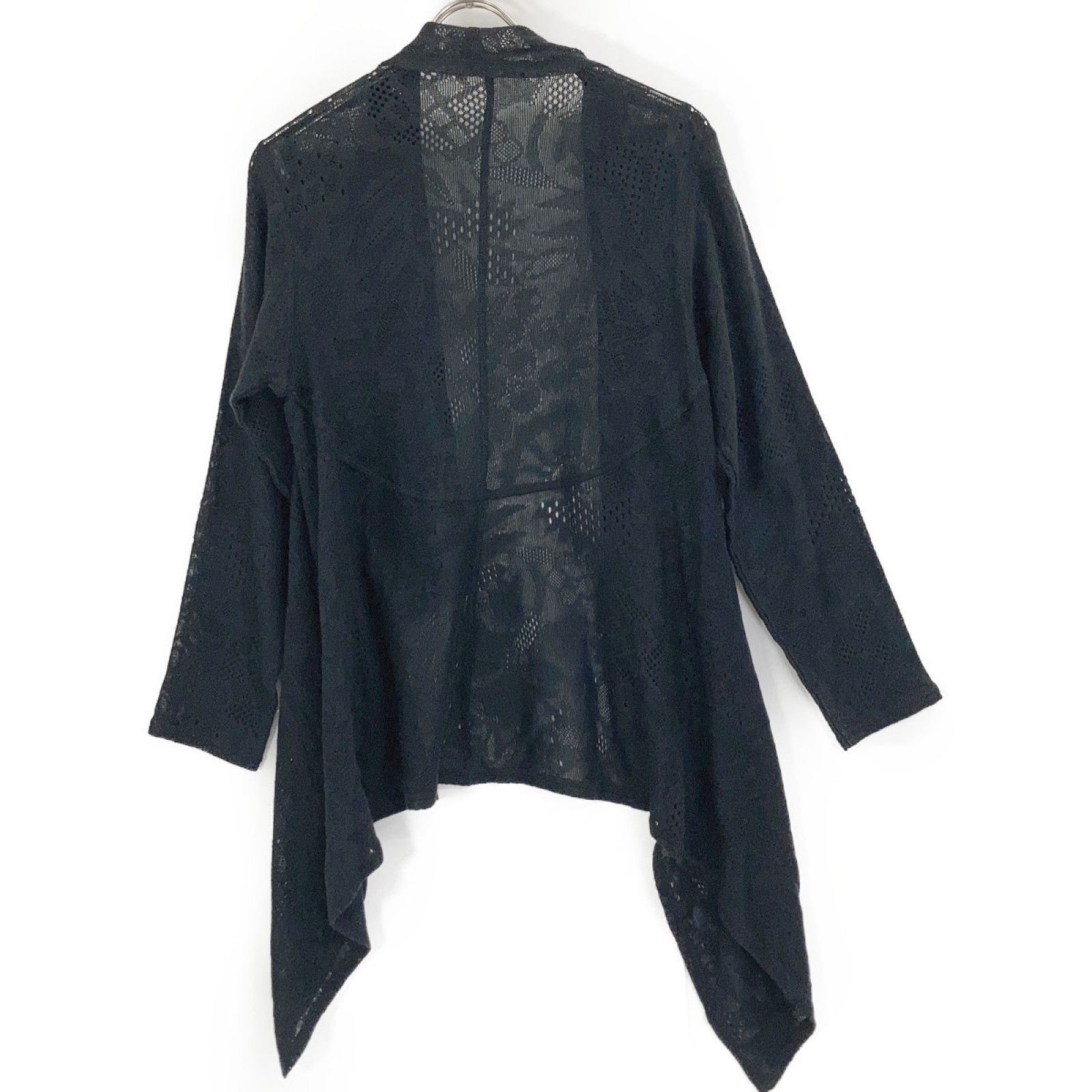 JURGEN LEHL ヨーガンレール ﾌﾞﾗｯｸ ﾘﾈﾝ×ｺｯﾄﾝ ﾚｰｽ ﾛﾝｸﾞｶｰﾃﾞｨｶﾞﾝ - メルカリ