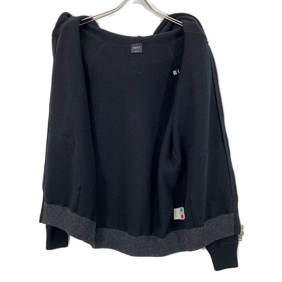 BAFY バフィー ﾌﾞﾗｯｸ ｳｰﾙ ｼﾞｯﾌﾟｱｯﾌﾟ ﾆｯﾄﾊﾟｰｶｰ 48 - メルカリ