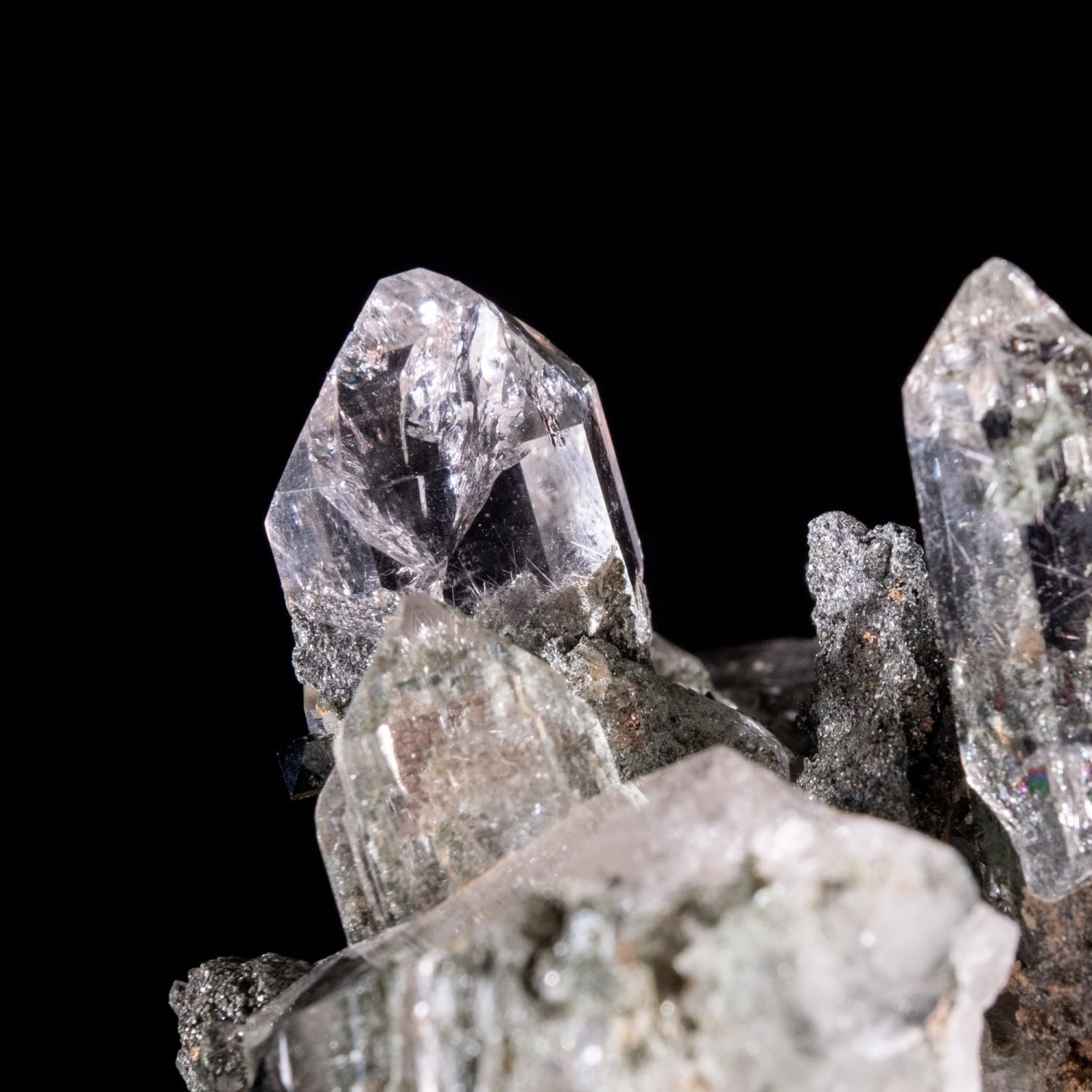 一点物】 ヒマラヤ水晶原石 【 84g】クラスター・クローライト・貫入り