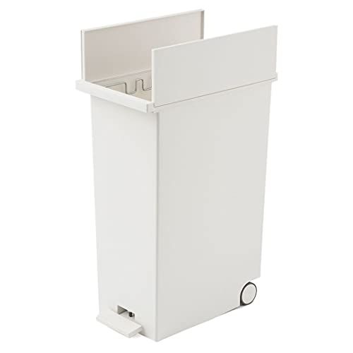 ケユカ] テレビで紹介 両開きダストボックス LL 42L 白 キャスター付